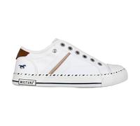 MUSTANG SHOES Slip-On Sneaker Magdalena Herren Weiß Baumwolle Größe 41 mit Kontrastbesatz