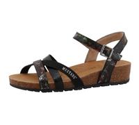 MUSTANG Damen Schuhe Sandalen Riemchen Sandaletten Sommerschuhe mit Keilabsatz 26M0662002 Black-Multi (00419) 39