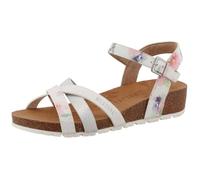 MUSTANG Damen Schuhe Sandalen Riemchen Sandaletten Sommerschuhe mit Keilabsatz 26M0662002 White-Multi (00583) 41