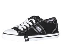 MUSTANG Damen Schuhe Sneakers Low-Top Canvas Schnürschuhe sportliche Stoffschuhe 26M024200730 Black (00001) 41