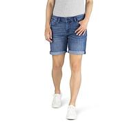 MUSTANG Damen Shorts Bermuda Kurze Jeans Hose Regular Jeansshorts Hotpants Basic Denim Stretch Baumwolle Blau w25, Größe:W 25, Farbe:Medium (682)