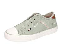 MUSTANG Damen Slipper Canvas Sneaker Freizeitschuh 1272-402, Größe:37 EU, Farbe:Grün