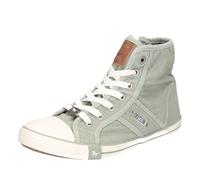 MUSTANG Damen Sneaker Booty High Top Schnürung Stiefelette 1099-506, Größe:37 EU, Farbe:Grün