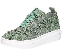 MUSTANG Damen Sneaker Court Makramee Blumen Netzstruktur 1468-301, Größe:37 EU, Farbe:Grün