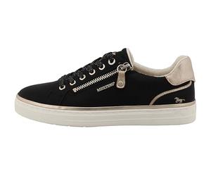 MUSTANG Damen Sneaker Low-Top Carmen 26M0032006 Weite Normal Schnürung Polyurethan PU Black 00001 43 EU
