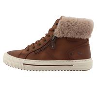 Winterboots MUSTANG SHOES "Kalua", Damen, Gr. 42, cognac, Lederimitat, Textil, Schuhe Winterboots, Plateausneaker, Winterboots mit Reißverschluss (40782551-42)