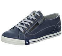 MUSTANG Damen Sneaker Schnürer sportlich Reißverschluss 1146-316, Größe:38 EU, Farbe:Blau