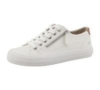 Sneaker MUSTANG SHOES "Ulla", Herren, Gr. 37, weiß, Lederimitat, Schuhe Sneaker, Freizeitschuh, Halbschuh, Schnürschuh mit Außenreißverschluss (40959322-37) weiß