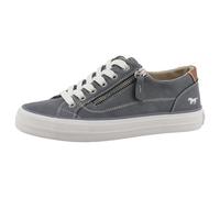 MUSTANG Damen Sneaker unifarben Reißverschluss Schnürung 26M0222013, Größe:38 EU, Farbe:Blau