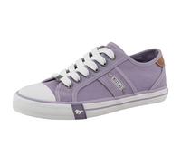 MUSTANG Damen Sneaker Ziernähte Unifarben Schnürung 26M0242007, Größe:37 EU, Farbe:Lila