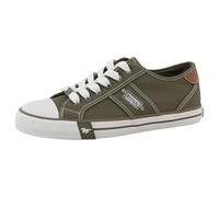 MUSTANG Damen Sneaker Ziernähte Unifarben Schnürung 26M0242007, Größe:41 EU, Farbe:Grün