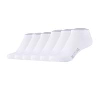 Mustang Damen Sneakersocken, 6er Pack - Casual Organic Cotton Sneaker, uni 35-38 Weiß