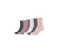 Mustang Damen 6 Paar Socken aus organischem Baumwollmix - Mittlere Wade rosette 35-38