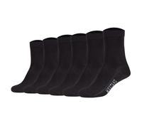 Mustang Damen Socken, 6er Pack - Casual Organic Cotton Socks, Crew Socken, uni 39-42 Schwarz