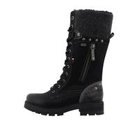 Winterstiefel MUSTANG SHOES "Darleen", Damen, Gr. 38, Normalschaft, schwarz, Lederimitat, Textil, Schuhe, Schnürstiefel mit Reißverschluss (58760303-38) schwarz