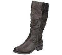 MUSTANG Damen Stiefel Langschaft Raffung Blockabsatz 1293-602, Größe:37 EU, Farbe:Grau