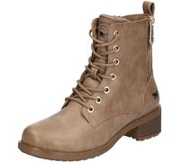Schnürstiefelette MUSTANG SHOES "Mustang Shoes Stiefelette Lederimitat", Damen, Gr. 37, erde, Lederimitat, Schuhe Schnürstiefelette (21026747-37) erde
