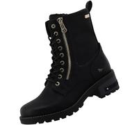 Winterstiefelette MUSTANG SHOES "Haukea", Damen, Gr. 38, schwarz, Lederimitat, Schuhe Winterstiefelette, Winterboots mit praktischen Reißverschlüssen (70875045-38) schwarz