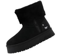 Stiefelette MUSTANG SHOES "Mustang Shoes Stiefelette Lederimitat/Textil", Damen, Gr. 38, schwarz, Lederimitat, Textil, casual, Schuhe (52670065-38) schwarz