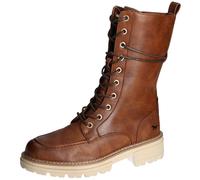 MUSTANG Damen Stiefelette Halbschaft Plateau Kontraststreifen 1437-503, Größe:40 EU, Farbe:Braun