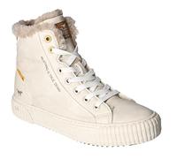 Mustang Damen High Top Sneaker mit softem Kunstfell offwhite 37