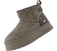 Stiefelette MUSTANG SHOES "Mustang Shoes Stiefelette Veloursleder/Textil", Damen, Gr. 38, grau (lava), Veloursleder, Textil, casual, Schuhe (34027756-38) lava