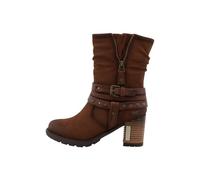 High-Heel-Stiefelette MUSTANG SHOES "Mustang Shoes Stiefelette Lederimitat", Damen, Gr. 38, whisky, Lederimitat, Schuhe (44268130-38) whisky