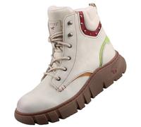MUSTANG Damen Stiefelette Plateau Boot Warmfutter Nieten 1499-601, Größe:39 EU, Farbe:Beige