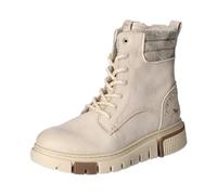 MUSTANG Damen Stiefelette Plateau Schnürbooty mit Warmfutter und Nieten 1502-601, Größe:38 EU, Farbe:Beige