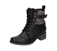 MUSTANG Damen Stiefelette Schnürboot mit Riemen und Schnalle 1229-519, Größe:37 EU, Farbe:Schwarz