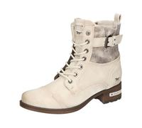 MUSTANG Damen Stiefelette Schnürboot mit Riemen und Schnalle 1229-519, Größe:38 EU, Farbe:Beige