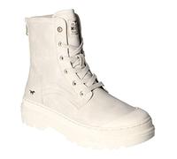 MUSTANG Damen Stiefelette Schnürboot sportlich Zehenkappe Plateau 1445-601, Größe:39 EU, Farbe:Weiß