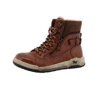 Winterboots MUSTANG SHOES "Ihana", Damen, Gr. 37, braun (cognac), Lederimitat, Textil, Schuhe, High Top Sneaker, Winterboots mit Warmfutter und TEX (36285639-37) cognac