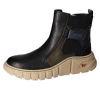 MUSTANG Damen Stiefelette sportlicher Plateau Chelsea Boot Stretch 1499-603, Größe:41 EU, Farbe:Schwarz