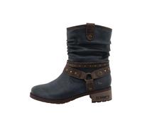 Winterboots MUSTANG SHOES "Fabienne", Damen, Gr. 37, navy, Lederimitat, used, Schuhe, Stiefelette, Westernboots mit Warmfutter (58130468-37) navy
