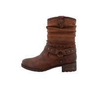 Winterboots MUSTANG SHOES "Fabienne", Damen, Gr. 37, dunkelbraun, Lederimitat, used, Schuhe Winterboots, Stiefelette, Westernboots im Used-Look (87950220-37) dunkelbraun
