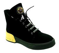 MUSTANG Damen Stiefeletten Leder Schnürboots 1412-501, Größe:39 EU, Farbe:Gelb