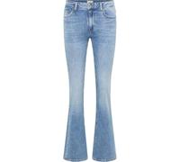 Bootcut-Jeans MUSTANG "Damen Style Shelby Slim Boot", Damen, Gr. 29, Länge 32, blau (585 mittelblau), Denim/Jeans, 99% Baumwolle, 1% Elasthan, unifarben, casual, bootcut fit, Jeans (12262366-29) 585 m