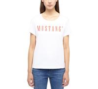 MUSTANG Damen T-Shirt ALMA - Regular Fit - XS S M L XL Weiss Schwarz Baumwolle, Größe:M, Farbe:General White 2045