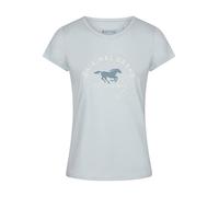 MUSTANG Damen Tshirt Rundhals O-Neck Basic Kurzarm Logo Print Sommer Shirt | 100% Baumwolle Weiß Blau Grün Rot S M L XL XXL