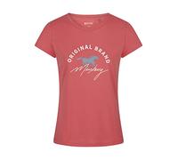 MUSTANG Damen Tshirt Rundhals O-Neck Basic Kurzarm Logo Print Sommer Shirt | 100% Baumwolle Weiß Blau Grün Rot S M L XL XXL