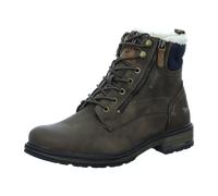 Schnürboots MUSTANG SHOES Gr. 41, braun (dunkelbraun) Herren Schuhe Winterstiefel mit seitlichem Reißverschluss für leichteres Schlupfen (24868546-41)