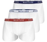 MUSTANG Elvis Retro-Pants Herren Unterhose Boxershorts Unterwäsche 3er Pack, Größe:L, Farbe:Weiß