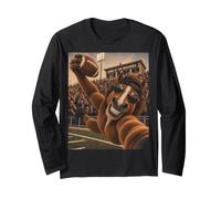 Mustang Empfänger Selfie Vintage Schule College Spiel Maskottchen Langarmshirt
