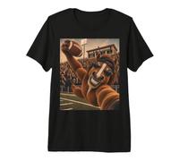 Mustang Empfänger Selfie Vintage Schule College Spiel Maskottchen Premium T-Shirt