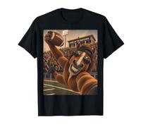 Mustang Empfänger Selfie Vintage Schule College Spiel Maskottchen T-Shirt