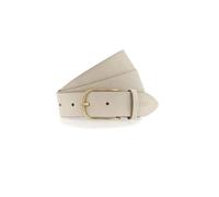 Ledergürtel MUSTANG, Damen, Gr. 105, cream, Rindsleder, Gürtel Ledergürtel, angerautes Leder, dezente Logoprägung, 3,5 cm breit (51532321-105) cream