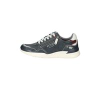 Sneaker MUSTANG SHOES Gr. 44, weiß (navy, offwhite) Herren Schuhe Schnürhalbschuhe mit seitlichem Reißverschluss (98004109-44)