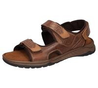 Trekkingsandale MUSTANG SHOES, Herren, Gr. 41, braun (dunkelbraun), Leder, casual, Schuhe, Sommerschuh, Klettschuh mit weicher Innensohle (54187650-41) dunkelbraun