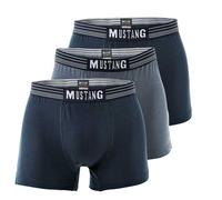 MUSTANG® MUSTANG Herren Retroshorts 3er Pack, Boxershorts, Pants, True Denim, mehrfarbig, L (Gr. Large) Marine/ Blau/ Marine